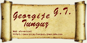 Georgije Tunguz vizit kartica